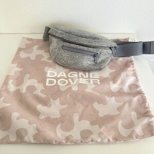 Dagne Dover Ace Neoprene Belt Bag Fanny Pack in Heather Grey Adjustable Dust Bag